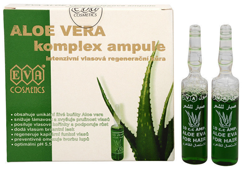 Eva Cosmetics Aloe Vera Ampullit, 5 x 10 ml hinta ja tiedot | Naamiot, öljyt ja seerumit | hobbyhall.fi