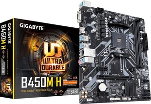 Gigabyte B450M H hinta ja tiedot | Emolevyt | hobbyhall.fi