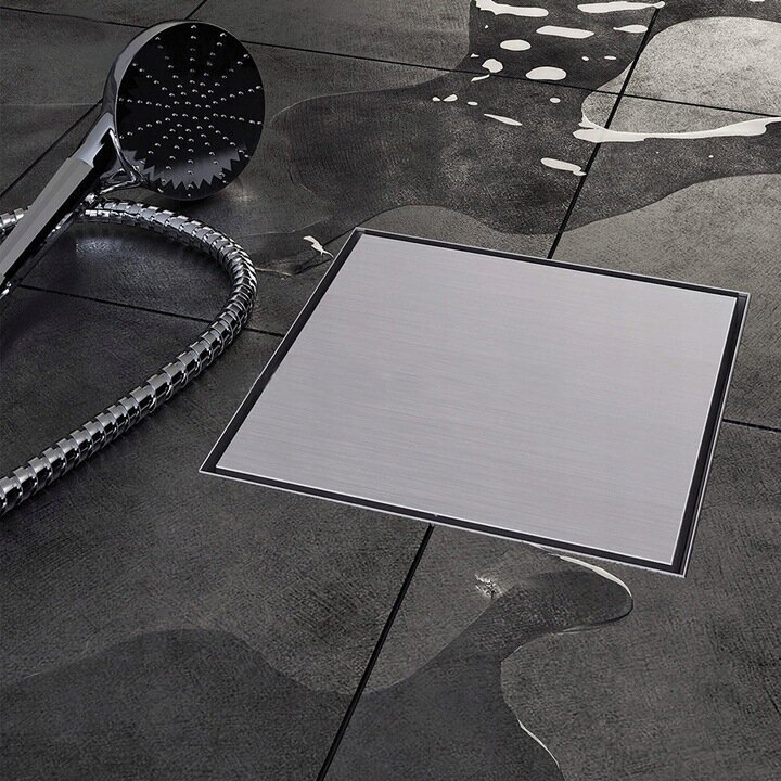 Neliön muotoinen suihkuallas Mexen Flat, 12x12 cm, inox hinta ja tiedot | Lattiakaivot | hobbyhall.fi