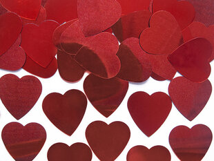 Confetti Hearts, punainen, 2,5cm 1 pakkaus / 10 g hinta ja tiedot | Juhlakoristeet | hobbyhall.fi