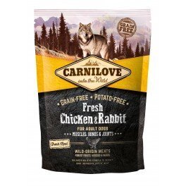 Kuivaruoka koirille Carni Love Fresh Chicken & Rabbit, 1,5 kg hinta ja tiedot | Koiran kuivaruoka | hobbyhall.fi