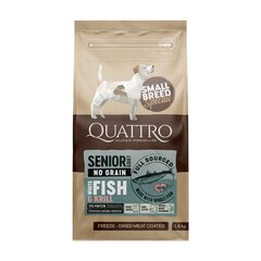 Quattro Small Breed Senior ja Diet viljaton kuivaruoka pienille koirille, joissa on valkoista kalaa, 7kg hinta ja tiedot | Quattro Koirat | hobbyhall.fi