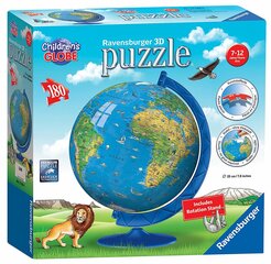 Puzzle 180 osaa 3D pallo Lasten Globe hinta ja tiedot | Palapelit | hobbyhall.fi