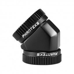 PHANTEKS Glacier Hard-Tube connector 2x 16mm 45 deg Black (PH-A45_BK_16) hinta ja tiedot | Vesijäähdytystarvikkeet | hobbyhall.fi