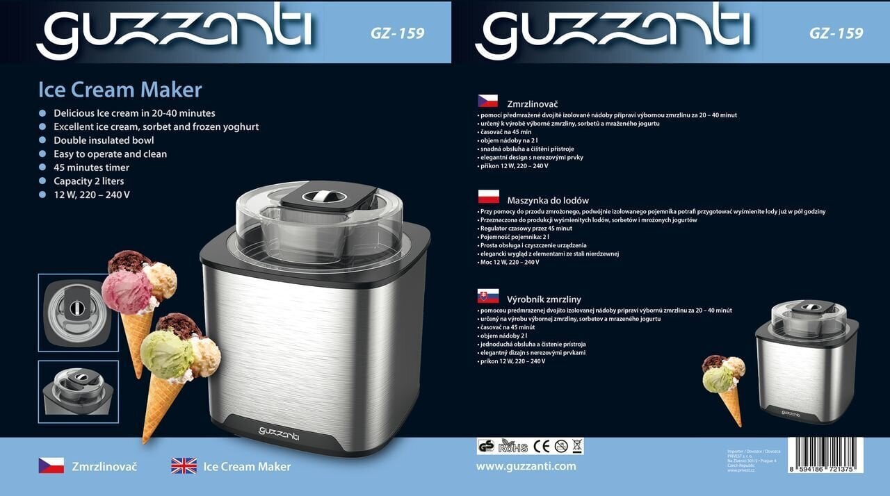 Guzzanti GZ 159 hinta ja tiedot | Muut keittiökoneet | hobbyhall.fi