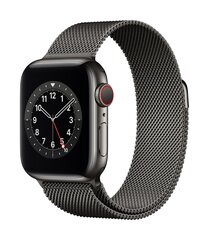 Apple Watch Series 6 (GPS + Cellular LT, 40mm) Graphite Stainless Steel Case with Graphite Milanese Loop hinta ja tiedot | Apple Älykellot ja aktiivisuusrannekkeet | hobbyhall.fi