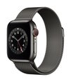 Apple Watch Series 6 (GPS + Cellular LT, 40mm) Graphite Stainless Steel Case with Graphite Milanese Loop