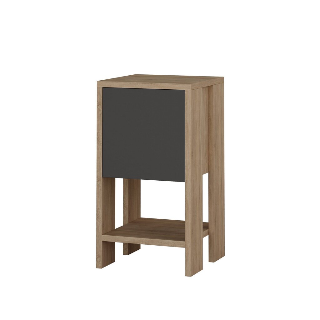 Yöpöytä Kalune Design 776 (I), 55 cm, ruskea/musta hinta ja tiedot | Yöpöydät | hobbyhall.fi