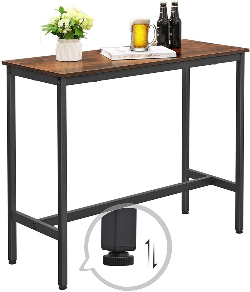 Pöytä LBT10X, ruskea/musta hinta ja tiedot | Sivupöydät | hobbyhall.fi