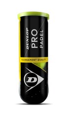 Padeli tennispallot DUNLOP PRO Padel 3kpl hinta ja tiedot | Padel | hobbyhall.fi