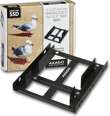 Axago 2x 2,5 "to 3,5" (RHD-225) pidike hinta ja tiedot | Komponenttien lisätarvikkeet | hobbyhall.fi