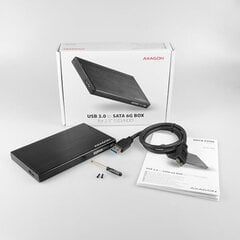 AXAGON EE25-XA6 USB3.0 - SATA 6G 2.5 External Adapter - ALINE Box ulkoinen kiintolevykotelo hinta ja tiedot | Komponenttien lisätarvikkeet | hobbyhall.fi