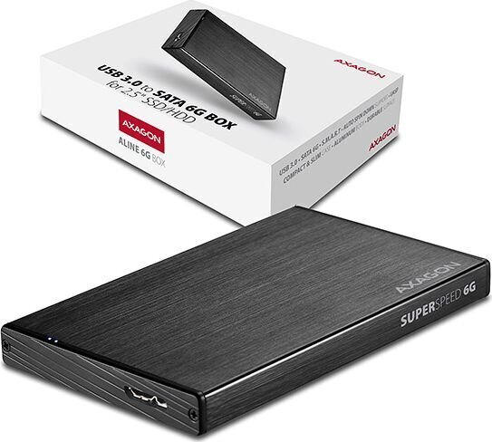 AXAGON EE25-XA6 USB3.0 - SATA 6G 2.5 External Adapter - ALINE Box ulkoinen kiintolevykotelo hinta ja tiedot | Komponenttien lisätarvikkeet | hobbyhall.fi