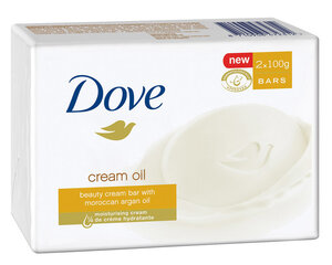 Soap Dove Cream Oil Beauty Cream Moroccan Argan Oil 2 x 100 g hinta ja tiedot | Saippuat | hobbyhall.fi