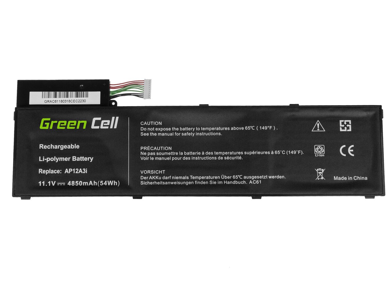 Green Cell Laptop Battery for Acer Aspire Timeline Ultra M3 M3-581TG M5 M5-481TG M5-581TG TravelMate P648 P658 hinta ja tiedot | Kannettavien tietokoneiden akut | hobbyhall.fi