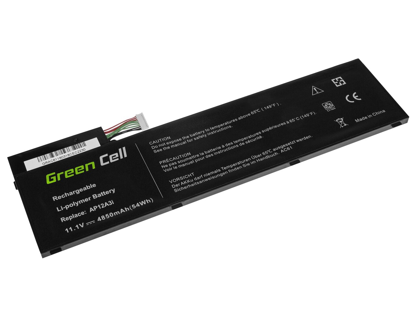 Green Cell Laptop Battery for Acer Aspire Timeline Ultra M3 M3-581TG M5 M5-481TG M5-581TG TravelMate P648 P658 hinta ja tiedot | Kannettavien tietokoneiden akut | hobbyhall.fi