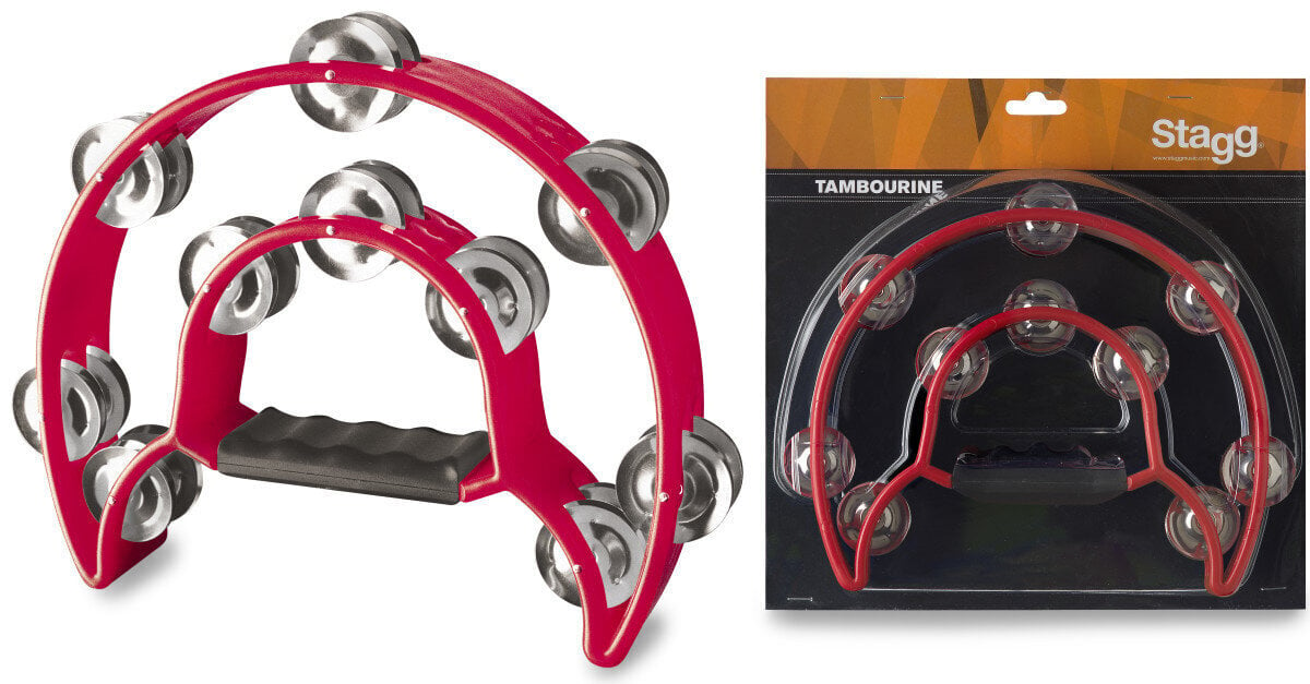 Tambourine Stagg TAB-1 RD hinta ja tiedot | Perkussiosoittimet | hobbyhall.fi