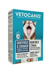 Hammastahnatabletit koirille Vetocanis, 30 tablettia hinta ja tiedot | Eläinten hoitotuotteet | hobbyhall.fi