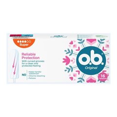 Tamponit OB Alkuperäinen Super 16 kpl. hinta ja tiedot | Tamponit ja terveyssiteet | hobbyhall.fi