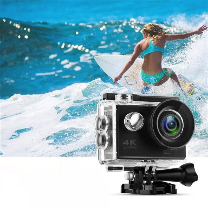 Riff SPK-1 Ultra HD 4K 16 megapikselin Wi-Fi-urheilukamera 2 tuuman LCD-kaukosäätimellä ja 8x kiinnityssarjalla, musta hinta ja tiedot | Action-kamerat | hobbyhall.fi