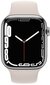Apple Watch Series 7 (GPS + Cellular, 45mm) Hopea ja Starlight Sport Band MKJV3EL / A hinta ja tiedot | Älykellot | hobbyhall.fi