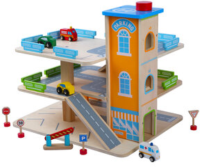 Puinen 3-kerroksinen pysäköintihalli Gerardo`s toys 39263 hinta ja tiedot | Gerardo's toys Lapset | hobbyhall.fi