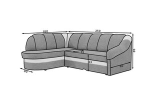 Benano kulmasohva, harmaa hinta ja tiedot | Kulmasohvat ja divaanisohvat | hobbyhall.fi