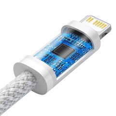 USB-kaapeli Baseus Dynamic Type-C:stä Lightning 20W:iin 2,0 m valkoinen CALD000102 hinta ja tiedot | Puhelinkaapelit | hobbyhall.fi