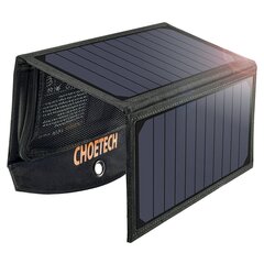 Choetechin taitettava aurinkolaturi 19W 2x USB 2.4A musta (SC001) hinta ja tiedot | Varavirtalähteet | hobbyhall.fi