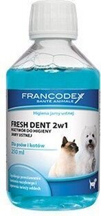 Hampaiden huuhteluneste eläimille Francodex Fresh Dent, 250 ml hinta ja tiedot | Koiran terveys ja hyvinvointi | hobbyhall.fi