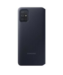EF EA715PBE Samsung S View kotelo Galaxy A71 Black puhelimelle hinta ja tiedot | Puhelimen kuoret ja kotelot | hobbyhall.fi