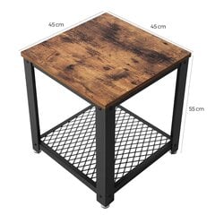 Pöytä LET41X, ruskea / musta hinta ja tiedot | Sohvapöydät | hobbyhall.fi