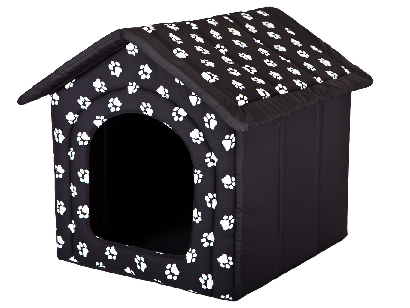 Talo-pesä Hobbydog R1 tassut, 38x32x38 cm, musta hinta ja tiedot | Pedit ja pesät | hobbyhall.fi