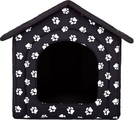Talo-pesä Hobbydog R1 tassut, 38x32x38 cm, musta hinta ja tiedot | Pedit ja pesät | hobbyhall.fi