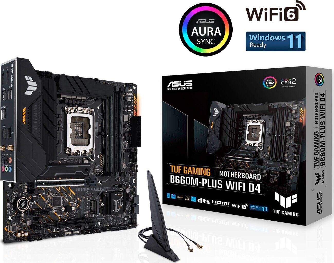 Asus TUF GAMING B660M-PLUS WIFI D4 hinta ja tiedot | Emolevyt | hobbyhall.fi