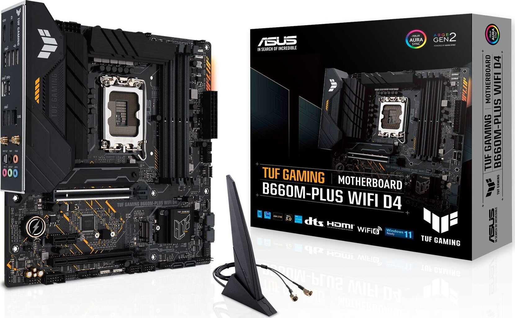 Asus TUF GAMING B660M-PLUS WIFI D4 hinta ja tiedot | Emolevyt | hobbyhall.fi