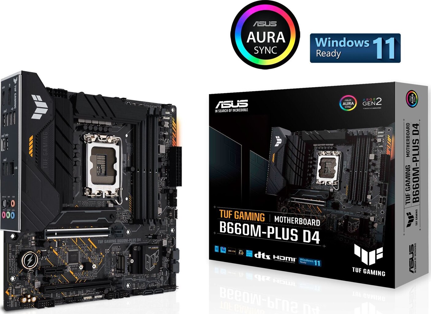 Asus TUF GAMING B660M-PLUS D4 hinta ja tiedot | Emolevyt | hobbyhall.fi