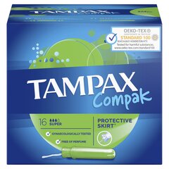 Tamponit TAMPAX Compak Super, 16 kpl hinta ja tiedot | Tamponit ja terveyssiteet | hobbyhall.fi