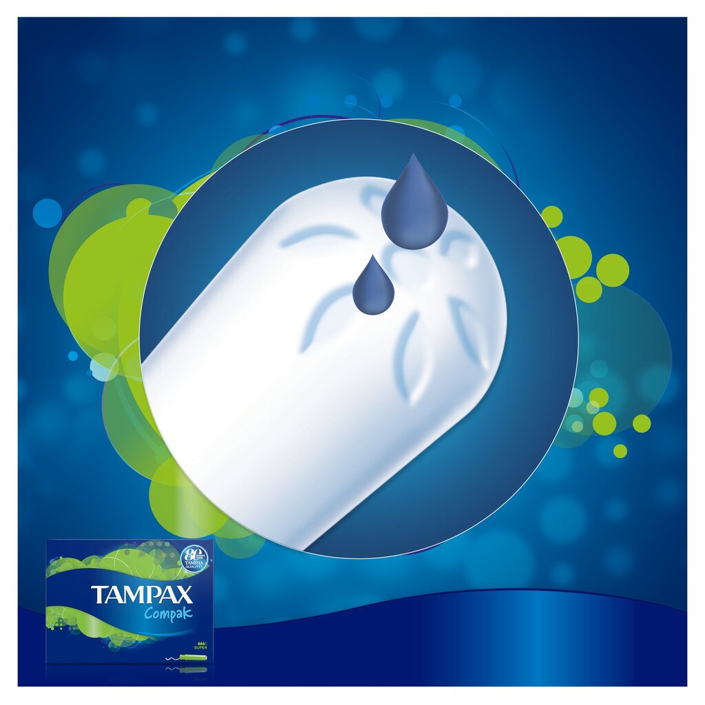 Tamponit TAMPAX Compak Super, 16 kpl hinta ja tiedot | Tamponit ja terveyssiteet | hobbyhall.fi