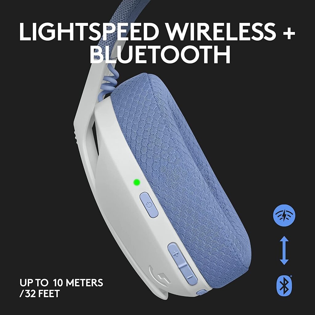 Logitech G435 Lightspeed Wireless valkoinen hinta ja tiedot | Kuulokkeet | hobbyhall.fi