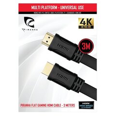 Piranha High Speed HDMI 2.0 Cable, 3m hinta ja tiedot | Piranha Kodinkoneet ja kodinelektroniikka | hobbyhall.fi
