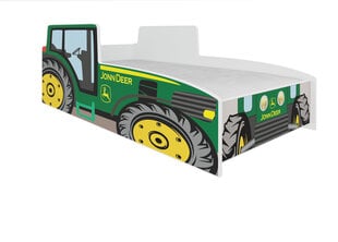 Lasten sänky ADRK traktori, 160x80cm, vihreä hinta ja tiedot | Lastensängyt | hobbyhall.fi