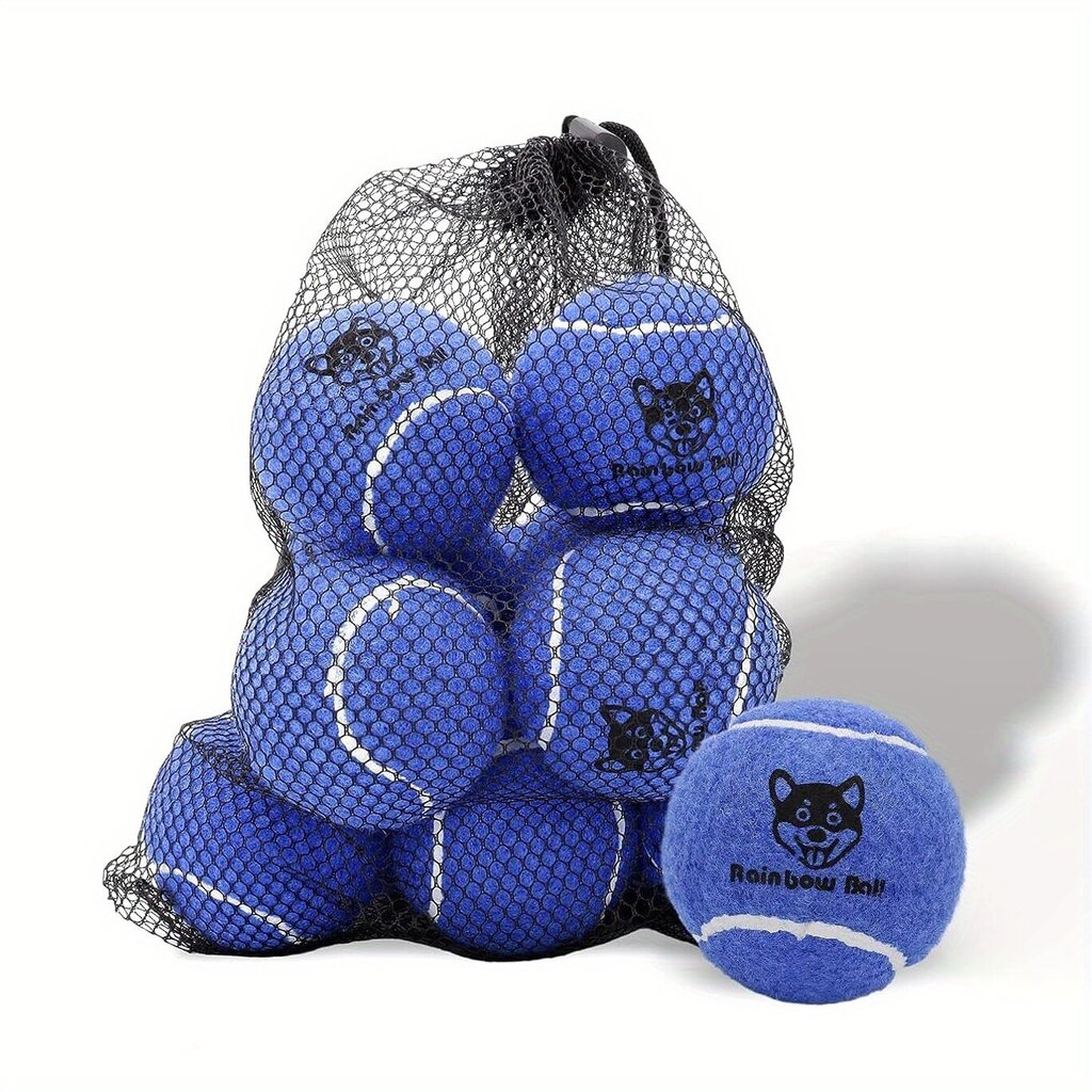 12 Pakkaus Värikkäitä Interaktiivisia Koiran Leluja, Vinkuvat Tennispallot Koireille hinta ja tiedot | Koiran lelut | hobbyhall.fi