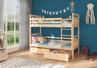 Kerrossänky ADRK Furniture Ada 90x200cm, vaaleanruskea hinta ja tiedot | Lastensängyt | hobbyhall.fi