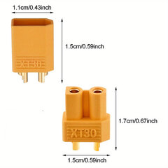 Xt30 Luodiliittimet 5 Paria - Uros &amp; Naaras Liittimet Lämpökutisteella Rc-autoille. hinta ja tiedot | Älylaitteiden lisätarvikkeet | hobbyhall.fi