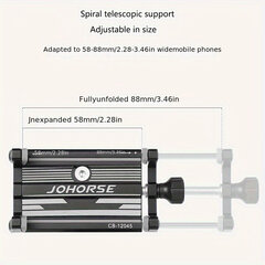 JOHORSE Yleinen Alumiininen Pyörän Puhelinteline, Säädettävä Moottoripyörään hinta ja tiedot | Muut pyörätarvikkeet | hobbyhall.fi