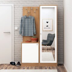 Käytäväsarja Kalune Design Broc, ruskea / valkoinen hinta ja tiedot | Eteisen kalusteryhmät | hobbyhall.fi
