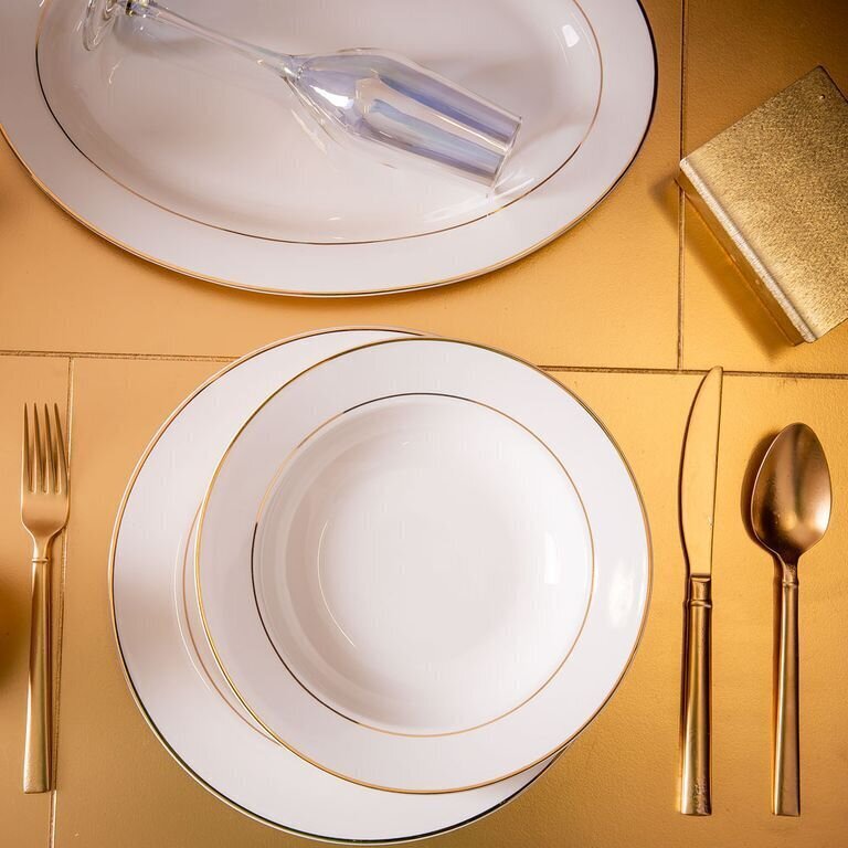 Ambitsion lautanen Aura Gold, 30,5 cm, valkoinen hinta ja tiedot | Astiat | hobbyhall.fi