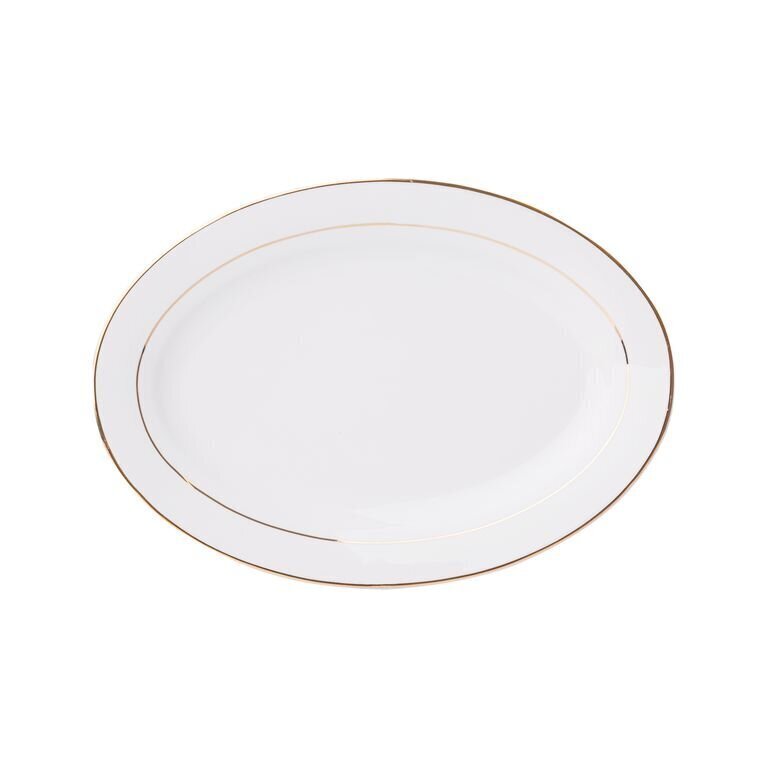 Ambitsion lautanen Aura Gold, 30,5 cm, valkoinen hinta ja tiedot | Astiat | hobbyhall.fi