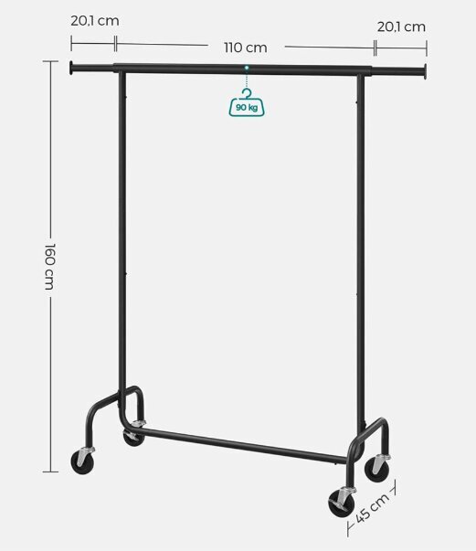 Tatkraft Drogo, Vaatetanko harmaa hinta ja tiedot | Naulakot | hobbyhall.fi